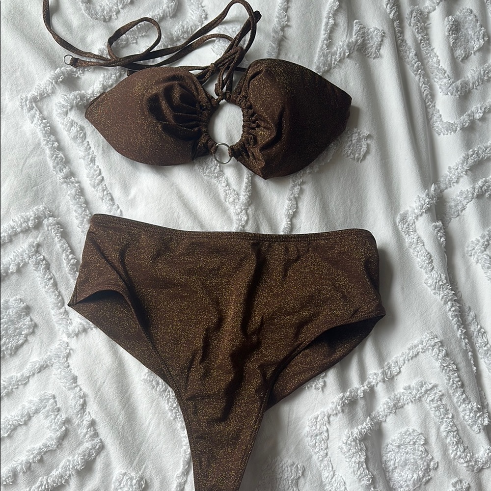 Change - Brown Shimmer Bikini Set